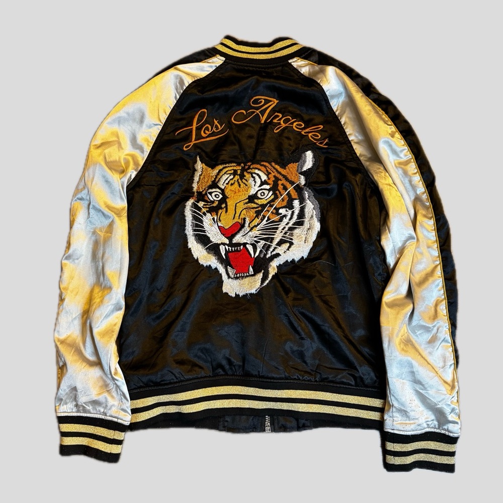 Pascun Los Angeles souvenir bomber jacket with embroidered tiger